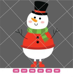 Snowman Christmas Character Vector