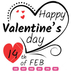 Stylish Happy Valentine Day Vector