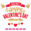 We Wish You A Happy Valentine Vector Design