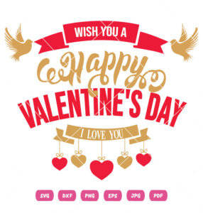 We Wish You A Happy Valentine Vector Design