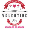 We Wish You A Very Happy Valentine Day Vector