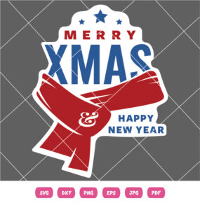 X MAS Happy New Year Vector