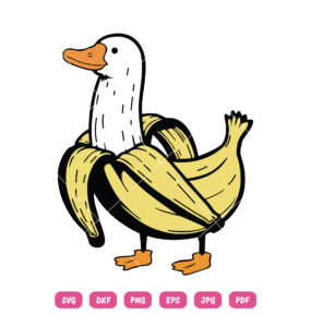 Banana Duck SVG Funny Duck