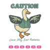 Caution Goose May Emit Radiation SVG Funny Goose