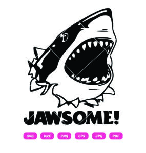 Jawsome Shark SVG, Jaws Shark