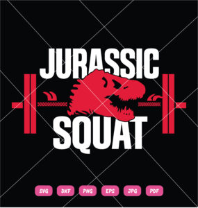 Jurassic Squat SVG T Rex
