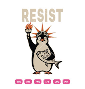 Resist Penguin SVG Penguin Trump