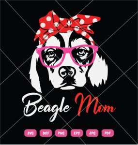 Beagle Mom SVG Dog Mom