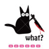 Cat With Bloody Knife SVG What Cat