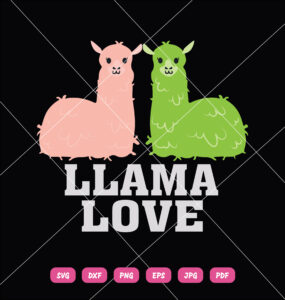 Llama Love SVG Funny Llama