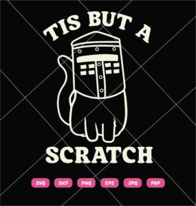 Tis But A Scratch Cat SVG, Black Cat Knight SVG PNG DXF EPS