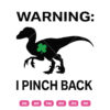 Warning I Pinch Back SVG Jurasskicked