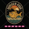 Wiggly Fish Sunset Grin SVG, Funny Fish SVG PNG DXF EPS