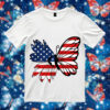 American Flag Sunflower Butterfly