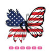 American Flag Sunflower Butterfly