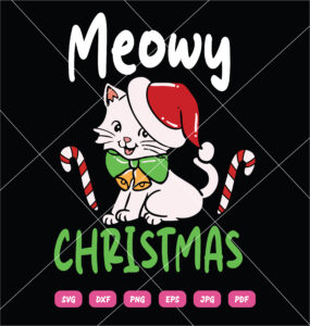 Meowy Christmas SVG Christmas Meowy