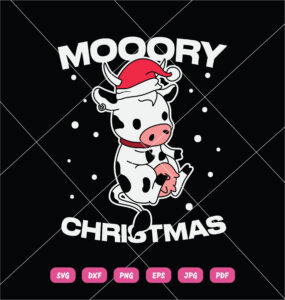 Mooory Christmas SVG Cow Christmas