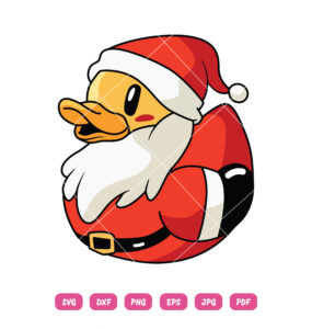 Santa Rubber Duck SVG Christmas