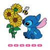 Stitch With Sunflower And Bee SVG, Bee SVG, Stitch SVG