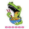 T-Rex Eating Ramen SVG T-Rex