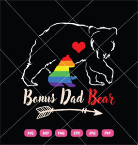 Bonus Dad Bear SVG Proud Dad