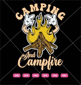 Camping And Campfire SVG, Outdoor Activity SVG, Survival To Lifestyle SVG