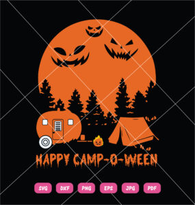 Happy Campoween SVG Halloween Camping Specter