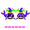 Mardi Gras Shark SVG