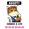 Strong Cat Lady Adopt Change A Life SVG Strong Cat