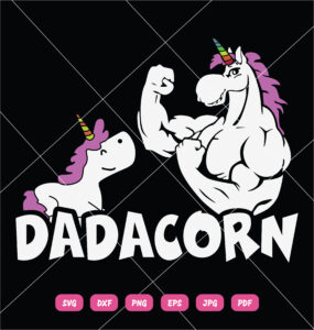 Dadacorn Unicorn Daddy SVG Father's Day