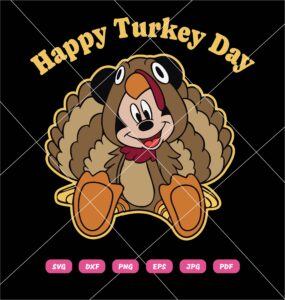 Mickey Turkey SVG, Thanksgiving SVG, Mickey Mouse SVG, Turkey SVG